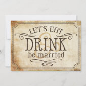 Vintage Rooster Rustic Country Wedding Uitnodiging (Achterkant)