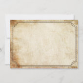 Vintage Rooster Rustic Country Wedding Uitnodiging (Achterkant)