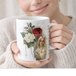 Vintage Rosary Virgin Moeder Mary Memorare Prayer Koffiemok