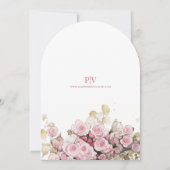 Vintage Rose Arch | Monogram Wedding Kaart (Achterkant)