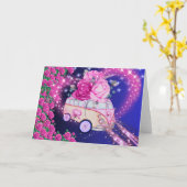 Vintage Rose Beaver Bus Kaart (Gele Bloem)