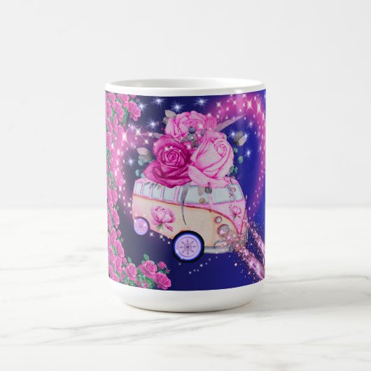 Vintage Rose Beaver Bus Mok (Midden)