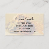 Vintage Rose beige modern romantischer Stil Visitekaartje (Achterkant)