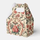 Vintage Rose & Bird Pattern Romantic Art Nouveau Bedankdoosjes (Achterkant)