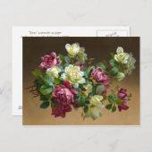 Vintage Rose Bouquet Briefkaart (Voorkant / Achterkant)