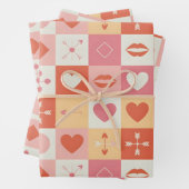 Vintage rose classic romantic inpakpapier vel (In situ)