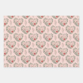 Vintage rose classic romantic inpakpapier vel (Voorkant 3)