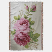Vintage Rose Elegance  Deken (Voorkant Verticaal)
