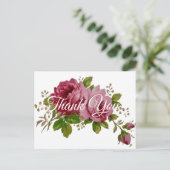 Vintage Rose Elegance Postcard Briefkaart (Staand voorkant)