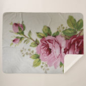 Vintage Rose Elegance  Sherpa Deken (Voorkant (horizontaal))