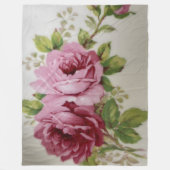 Vintage Rose Elegantie fleece deken (Voorkant)