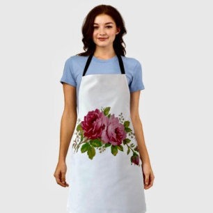 Vintage Rose Elegantie  Schort