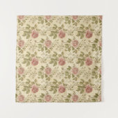 Vintage Rose Floral Pattern Wandkleed (Voorkant (horizontaal))