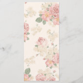 Vintage Rose Garden Floral & Kraft Wedding Menu (Achterkant)