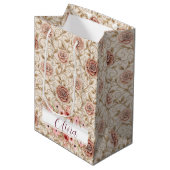 Vintage Rose Gift Bag Medium Cadeauzakje (Voorkant Gekanteld)