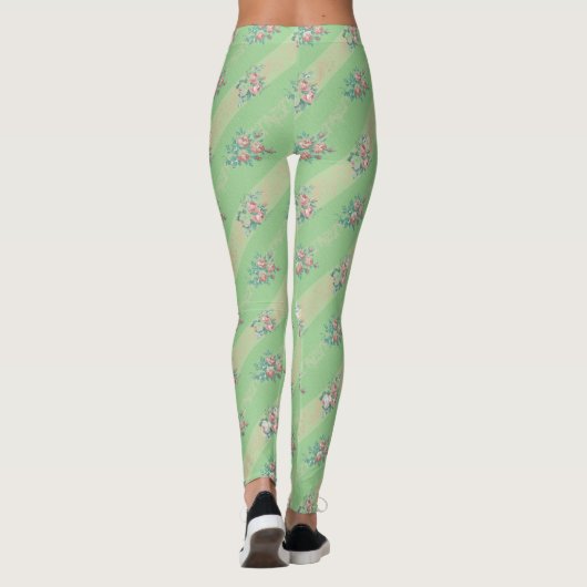 Vintage Rose Pattern - Leggings (Achterkant)