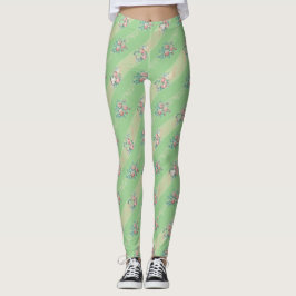 Vintage Rose Pattern - Leggings