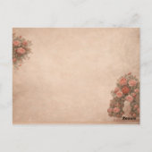 Vintage Rose Postcard Back | Elegant Victorian Briefkaart (Achterkant)