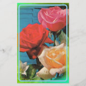 Vintage Rose Stationery Briefpapier (Voorkant)