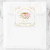 Vintage Rose Thee Vierkante Label (Tas)