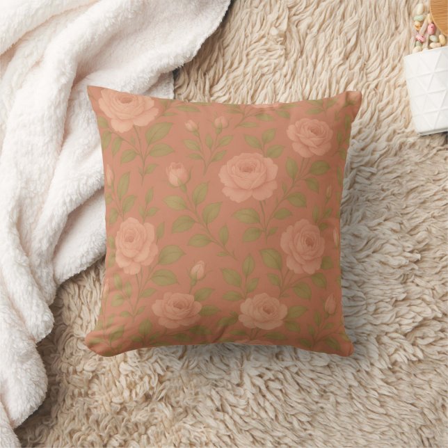 Vintage Rose Throw Pillow Kussen (Deken)