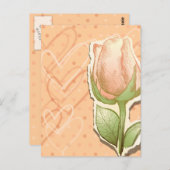 Vintage rosebud, briefkaart (Voorkant / Achterkant)