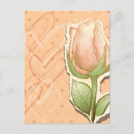 Vintage rosebud, briefkaart