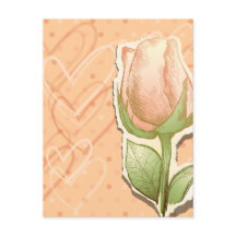 Vintage rosebud, briefkaart