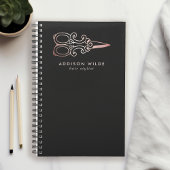 Vintage Roségoud Schaar Kapsalon Logo Planner