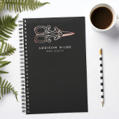 Vintage Roségoud Schaar Kapsalon Logo Planner