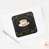 Vintage Rosehip Tea Square Label (Envelop)