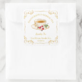 Vintage Rosehip Tea Square Label (Tas)