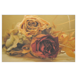 Vintage Rosen Blumenstrauß beigetöne rot Shabby Stof