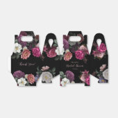 Vintage Roses Black Background Bridal Shower Bedankdoosjes (Uitgevouwen)
