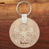 Vintage Roses Cherub Engel Sleutelhanger (Voorkant)