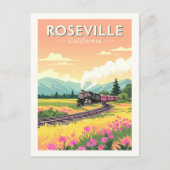 Vintage Roseville California Briefkaart (Voorkant)