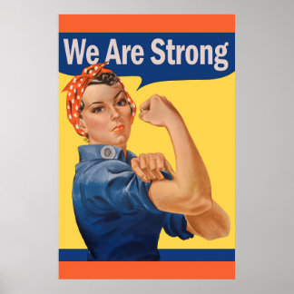 Vintage Rosie de Riveter Feminisme Poster