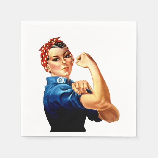 Vintage Rosie de Riveter Servet (Voorkant)