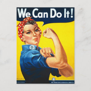 Vintage Rosie het Briefkaart van de Riveter-oorlog