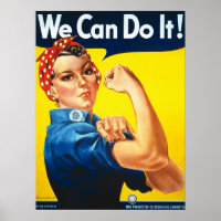 Vintage Rosie het Poster van de Riveter-oorlog