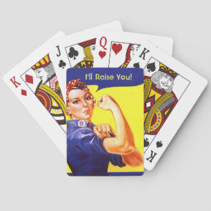 Vintage Rosie the Riveter Playing Cards Any Text! Speelkaarten