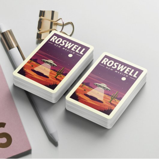 Vintage Roswell New Mexico Pokerkaarten