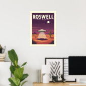 Vintage Roswell New Mexico Poster (Thuiskantoor)