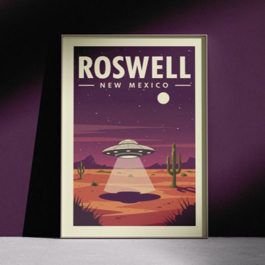 Vintage Roswell New Mexico Poster