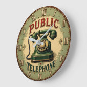 Vintage Rotary Telephone Retro Grote Klok (Hoek)