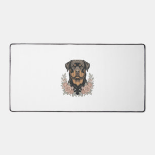 Vintage Rottweiler Bloemportret Shirt Ontwerp_1 Bureaumat