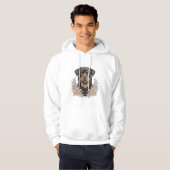 Vintage Rottweiler Bloemstuk T-shirt ontwerp_1 (Voorkant volledig)