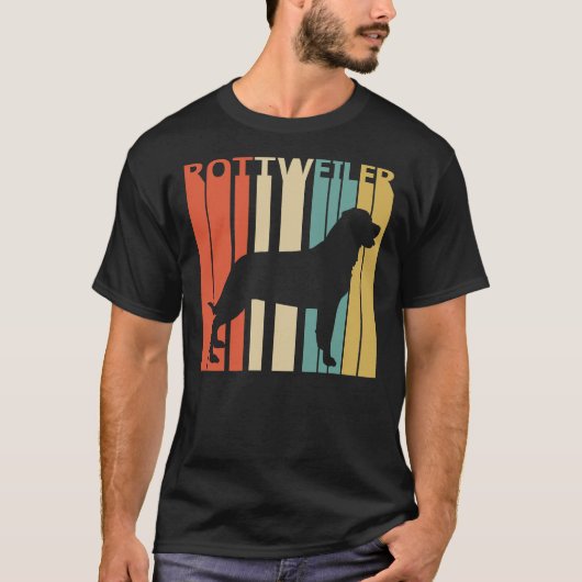 Vintage Rottweiler Dog 7 T-shirt (Voorkant)