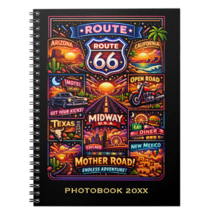 Vintage Route 66 Americana Briefpapier Notitieboek