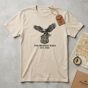 Vintage Route 66 Amerikaanse Zeearend T-shirt